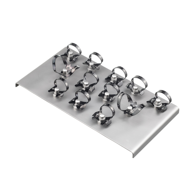 129-S12-TN - комплект из 12 креплений для наложения резиновой завесы Раббер Дам Медента (TiAlN) | Medenta Instruments Co. (Пакистан)