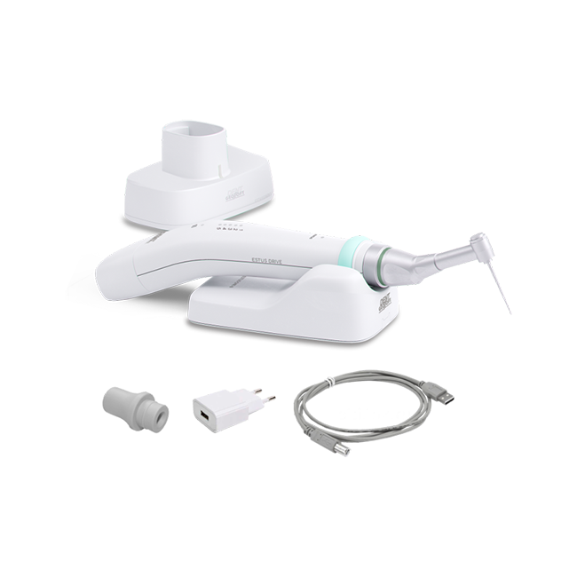 Эндомотор Estus Drive Plus без встроенного апекслокатора с головкой RT, зарядкой и подставкой в комплекте | Геософт Дент (Россия)