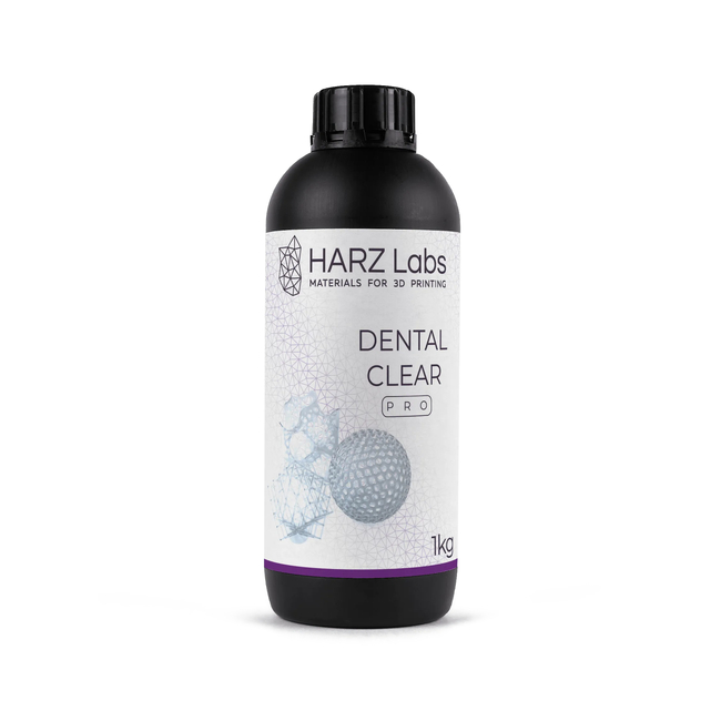 HARZ Labs Dental Clear PRO - фотополимерная смола, прозрачная, 1 кг | HARZ Labs (Россия)