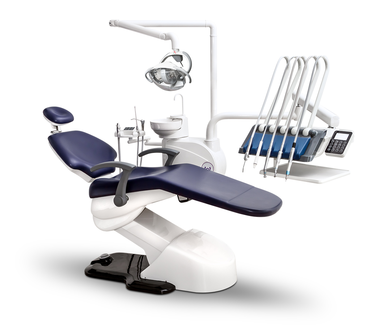 Стоматологическая установка Woson WOD 550 верхняя подача, Темно-синяя